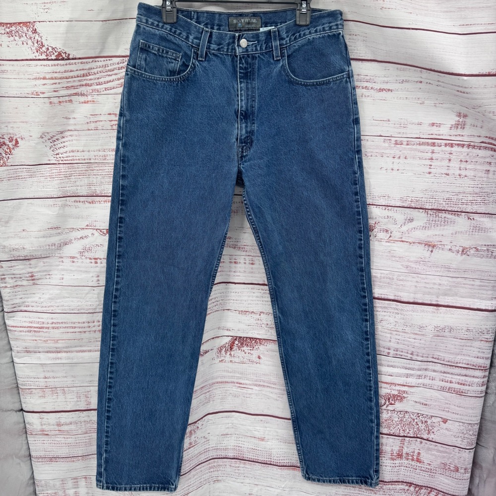Levi's SilverTab Relaxed Fit Blue Denim Jeans Men's Size 33x34‎ Y2K